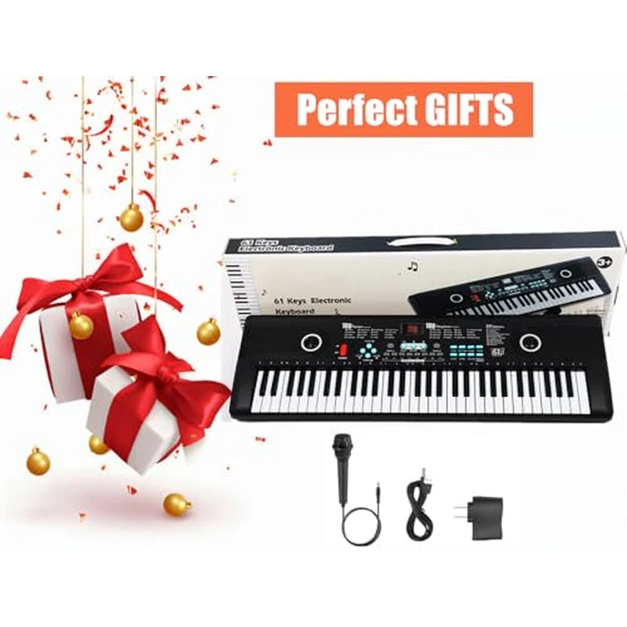 Keyboard Piano 61 Key Music Electric Piano For Kids Beginner W/Dual Speaker Microphone Portable Digital Piano Birthday Christmas Gifts by semart - Image 6