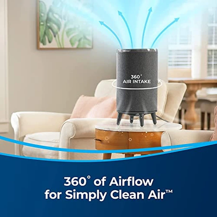 BISSELL - Air Purifier - MyAir+ - HEPA Filter for Small Room and Home, Quiet Air Cleaner for Allergens, Pets, Dust, Dander, Pollen, Smoke, Hair, Odours |3179B by Bissell - Image 4