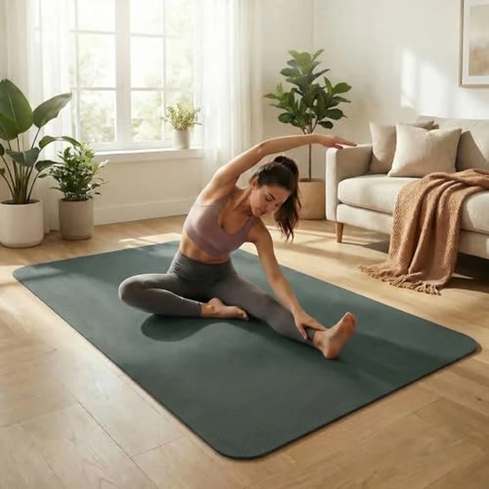 FrenzyBird Large Yoga Mat 6'x 4'x 1/4",Extra Wide Exercise Mat Large Exercise Mat Big Home Yoga Mat Pilates Mat,Non Slip,Thick,TPE Workout Mat,for Women & Men, Yoga, Pilates, Gym and Floor Workouts Pilates,Gym and Floor Workoutsfor by FrenzyBird - Image 7