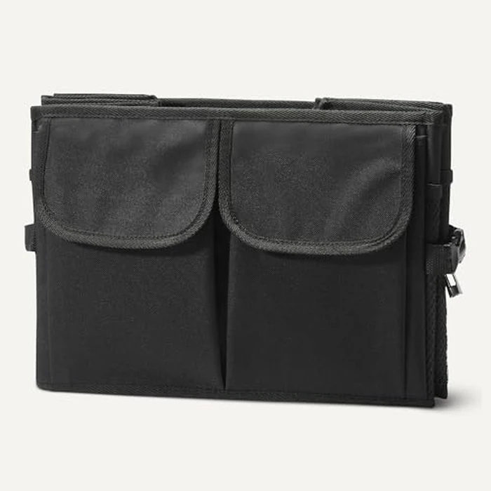 Amazon Basics Trunk Organizer for Car, Multi-Compartment Car Storage, Foldable, 13.5 Gallon, Black by Amazon Basics - Image 3