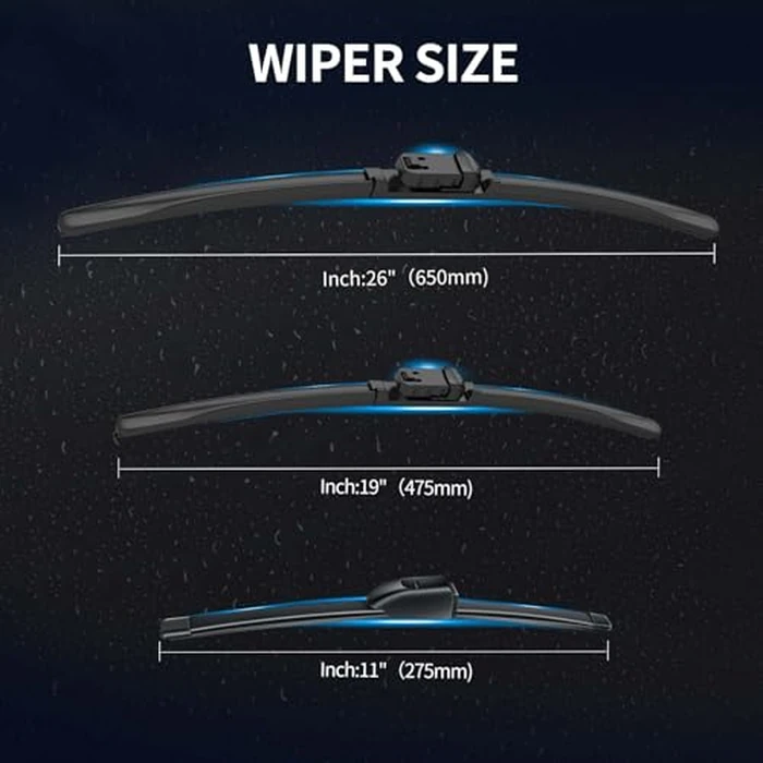 GARDIMU Front and Rear Windshield Wiper Blades, 3 Pcs Front and Back Windshield Wipers Blades Replacement for Jaguar F-PACE 2017-2024, Car Window Wiper Blades from 2017 to 2024. by GARDIMU - Image 3
