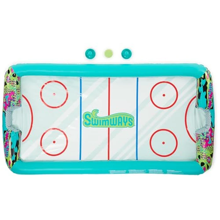 SwimWays Hydro Hockey Inflatable Water Floating Table Hockey Set, Pool Toy for Kids Ages 5+ by SwimWays - Used - Very Good condition