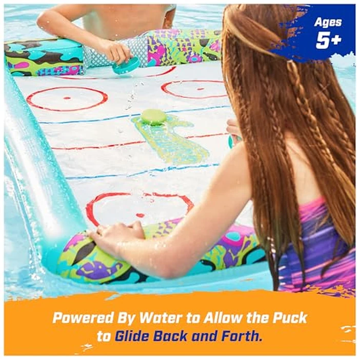 SwimWays Hydro Hockey Inflatable Water Floating Table Hockey Set, Pool Toy for Kids Ages 5+ by SwimWays - Image 5