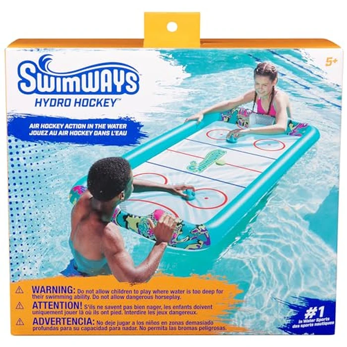 SwimWays Hydro Hockey Inflatable Water Floating Table Hockey Set, Pool Toy for Kids Ages 5+ by SwimWays - Image 7