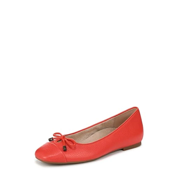 Vionic Women's Ballet Flat, Cherry Tomato Leather, 6.5 Wide by Vionic - Image 1