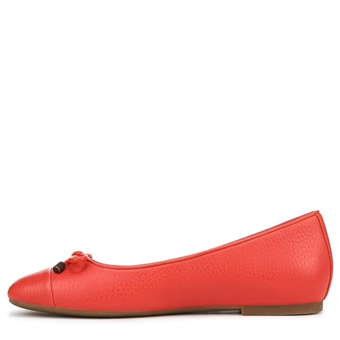 Vionic Women's Ballet Flat, Cherry Tomato Leather, 6.5 Wide by Vionic - Image 2