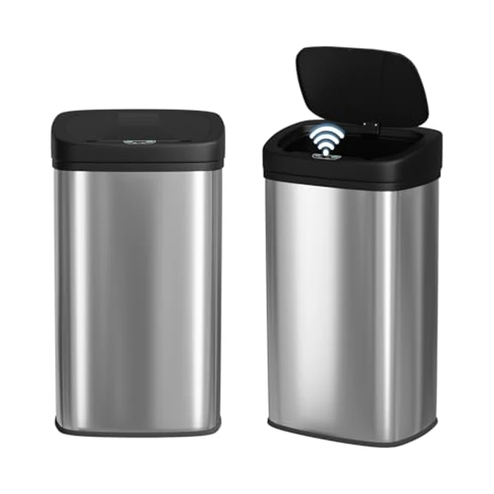BestOffice 22 Gallons Automatic Sensor Large Kitchen Trash Can with Stainless Steel, Touchless Garbage Bin with Lid for Kitchen, Home, Office Waste Bin 82L by BestOffice - Used - Acceptable condition - CA$84.35