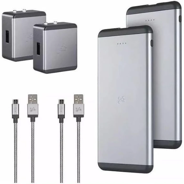 ubiolabs 6000mAh Mobile Charging Portable Power Bank Bundle 2-Pack - Silver by ubiolabs - Refurbished - Excellent condition