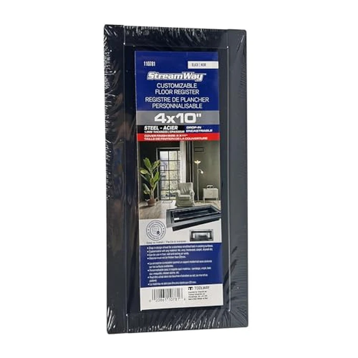 StreamWay Drop-In Floor Vent - 4 x 10 inch - Black by StreamWay - Image 5