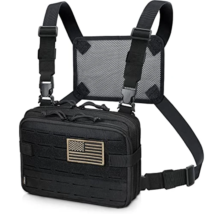 WYNEX Tactical Molle Admin Pouch of Double Layer Design, Admin Pouches Molle Attachment Military Medical EMT Organizer with Map Pocket EDC EMT Pack IFAK Tool Holder Universal U.S.A Patch Included by WYNEX - Used - Like New condition - US$18.99
