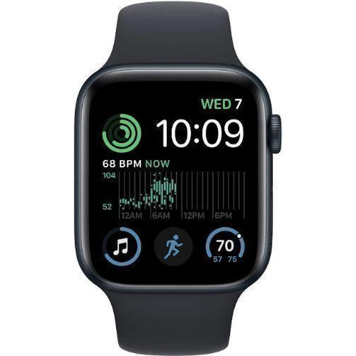 Apple Watch SE 2nd Gen (2022) (GPS) - 32GB - 40mm - Midnight Aluminum Case with Midnight Rubber Sport Band - One Size by Apple - Refurbished - Excellent condition - US$130.48