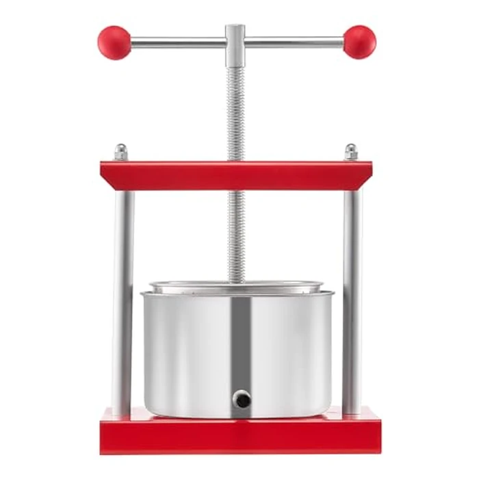 VEVOR 0.8 Gal/3L Fruit Wine Press, 2 Stainless Steel Barrels, Manual Juice Maker, Cider Apple Grape Tincture Honey Olive Oil Making Press with T-Handle for Outdoor Kitchen Home by VEVOR - Image 2