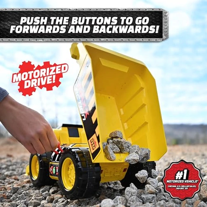Maxx Action 19'’ 2-N-1 Motorized Dig Rig - Excavator and Dump Truck Toy with Joystick Control for Toddlers | Gift for Kids 3+ | Lights, Sounds & Interactive Construction Vehicle, Batteries Included by Maxx Action - Image 2