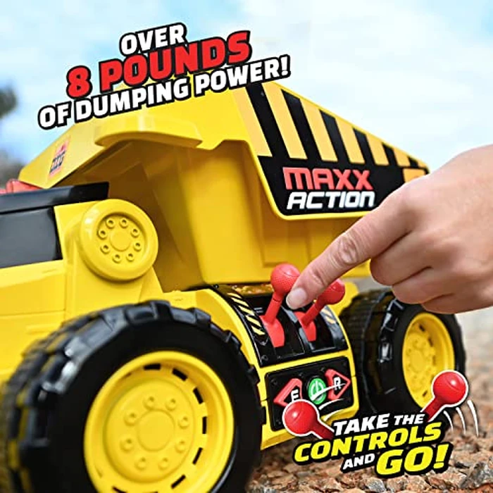 Maxx Action 19'’ 2-N-1 Motorized Dig Rig - Excavator and Dump Truck Toy with Joystick Control for Toddlers | Gift for Kids 3+ | Lights, Sounds & Interactive Construction Vehicle, Batteries Included by Maxx Action - Image 3