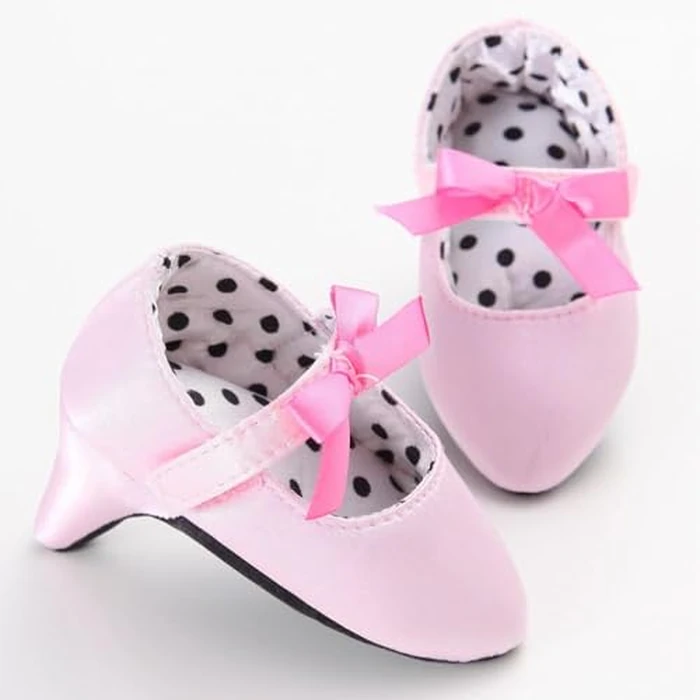 Newborn Baby Girls Princess Shoes with High Heels Bowknot Soft Sole Crib Shoes Infant Girl Photography Props(Pink,3-6 Months) by Kutterild - Image 4