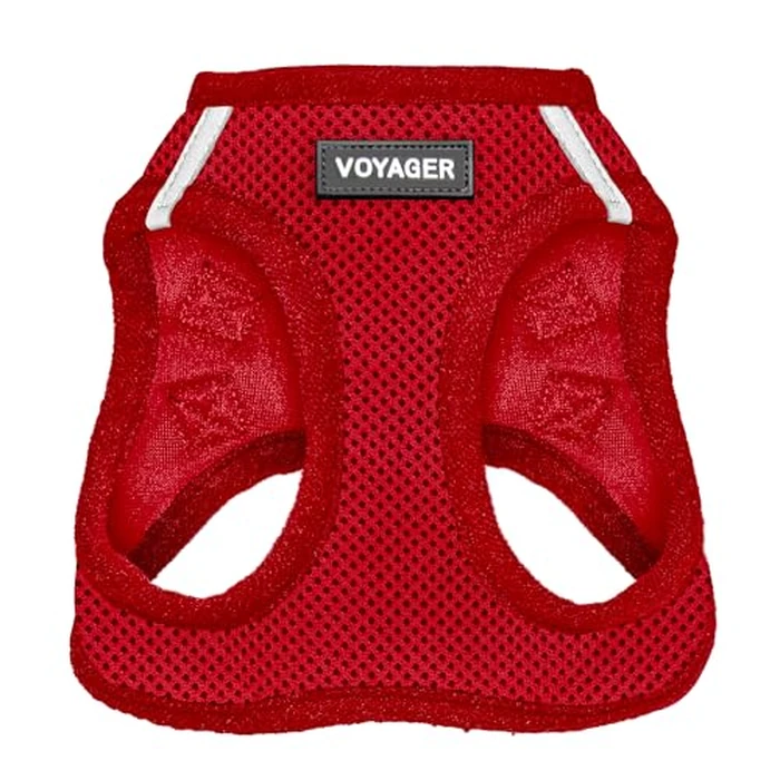 Best Pet Supplies Voyager Step-in Air Harness - All Weather Mesh, Reflective, No Pull Harness for Dogs, Cats - Secure with Hook & Loop Fastener, Buckle, Double D-Rings - Red, XL by Best Pet Supplies - Image 1
