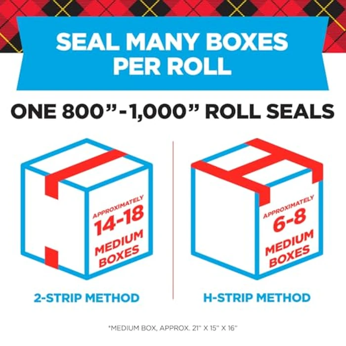 Scotch Heavy Duty Shipping Packing Tape, Clear, Packing Tape for Moving Boxes and Packaging Supplies, 1.88 in. x 22.2 yd., 6 Roll Dispensers, Moving Supplies by Scotch - Image 3