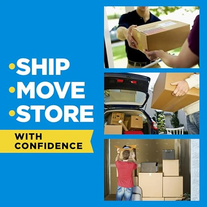 Scotch Heavy Duty Shipping Packing Tape, Clear, Packing Tape for Moving Boxes and Packaging Supplies, 1.88 in. x 22.2 yd., 6 Roll Dispensers, Moving Supplies by Scotch - Image 9