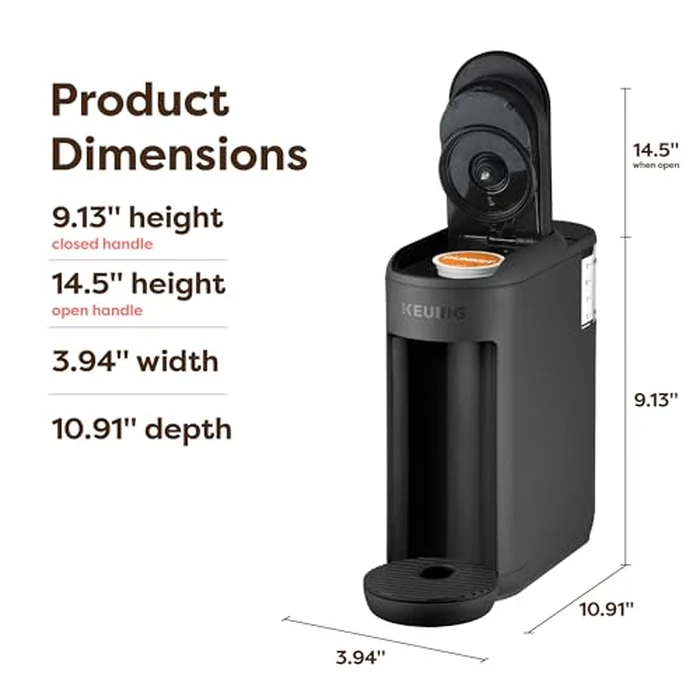 Keurig K-Mini Mate Single Serve K-Cup Pod Coffee Maker, Brews Up to 12 oz Cup, Compact Portable Coffee Machine for Small Spaces, Great for Dorms & Offices, Black by Keurig - Image 7