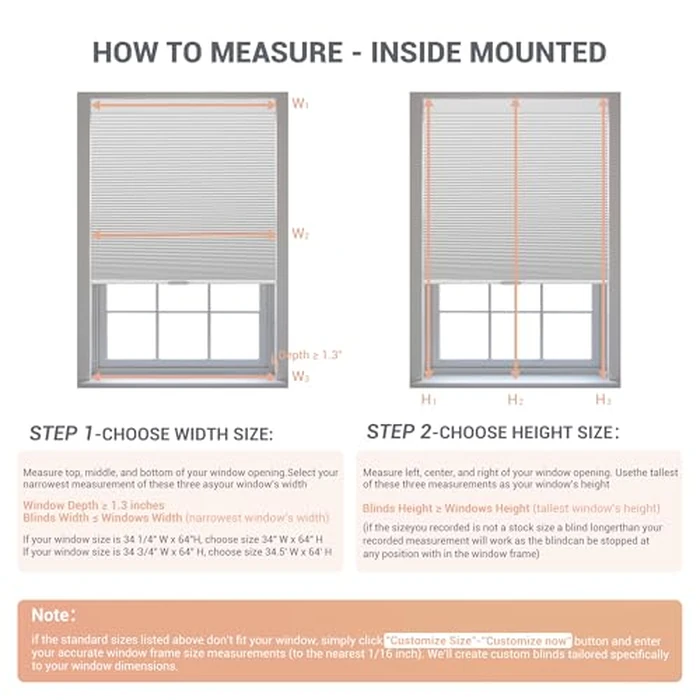 HOTSOON No Drill No Tools Blackout Cellular Shades Cordless Honeycomb Blinds Easy to Install Thermal Insulated Noise Reduction Blinds for Indoor Windows, Blackout-White, 46.5" W x 48" H by HOTSOON - Image 7