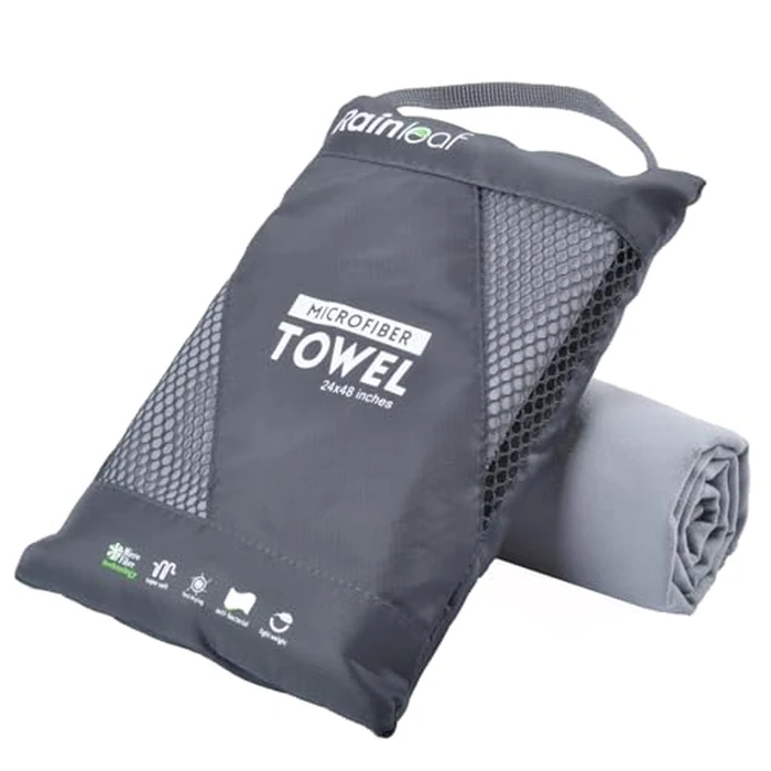 Rainleaf Microfiber Towel Perfect Travel & Gym & Camping Towel. Quick Dry - Super Absorbent - Ultra Compact - Lightweight. Suitable for Trip, Beach, Shower, Backpacking, Pool by Rainleaf - Image 1