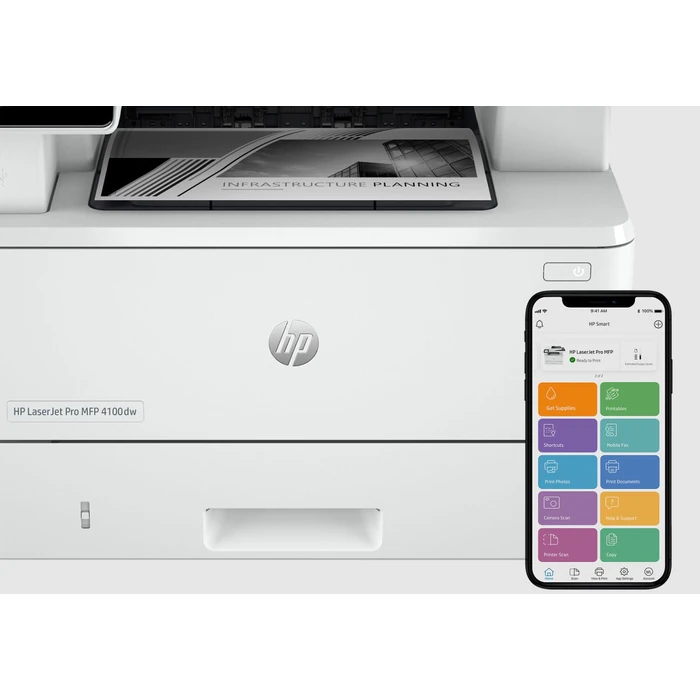 HP LaserJet Pro MFP 4101fdw Wireless Printer with Fax - White by HP - Image 5