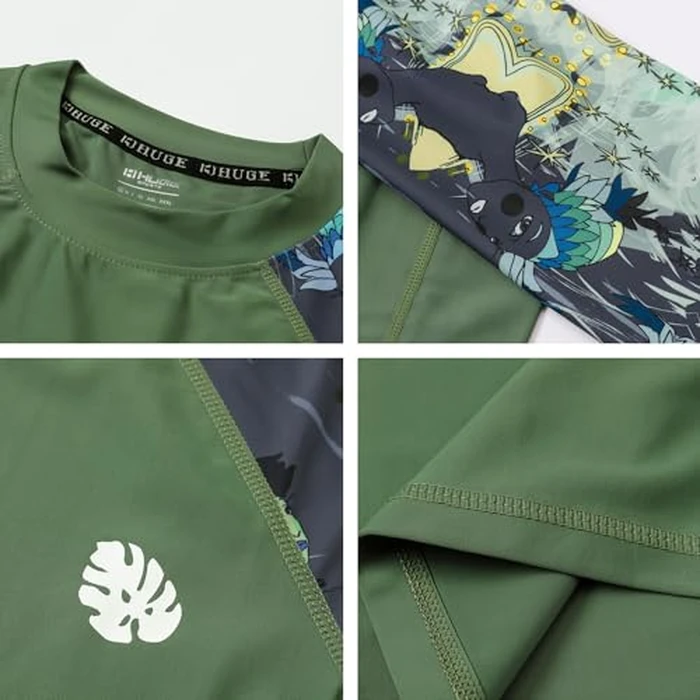 Men's Splice UV Sun Protection UPF 50+ Skins Rash Guard Short Sleeves(Aborigines,3XL) by HUGE SPORTS - Image 6