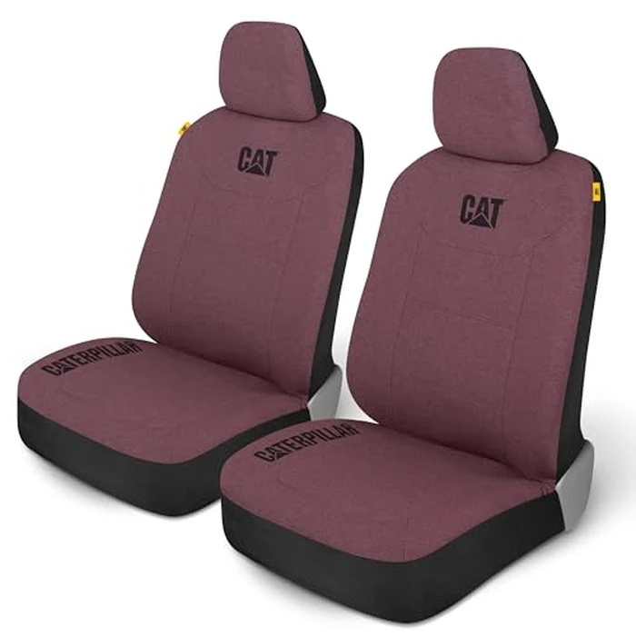 CAT CozyBlend Car Seat Covers, Burgundy Heather - Premium Jersey Fabric Seat Covers for Cars Trucks SUV, Breathable Cotton Car Seat Covers Front Seats Only, Universal Fit Automotive Interior Covers by CAT - Used - Like New condition