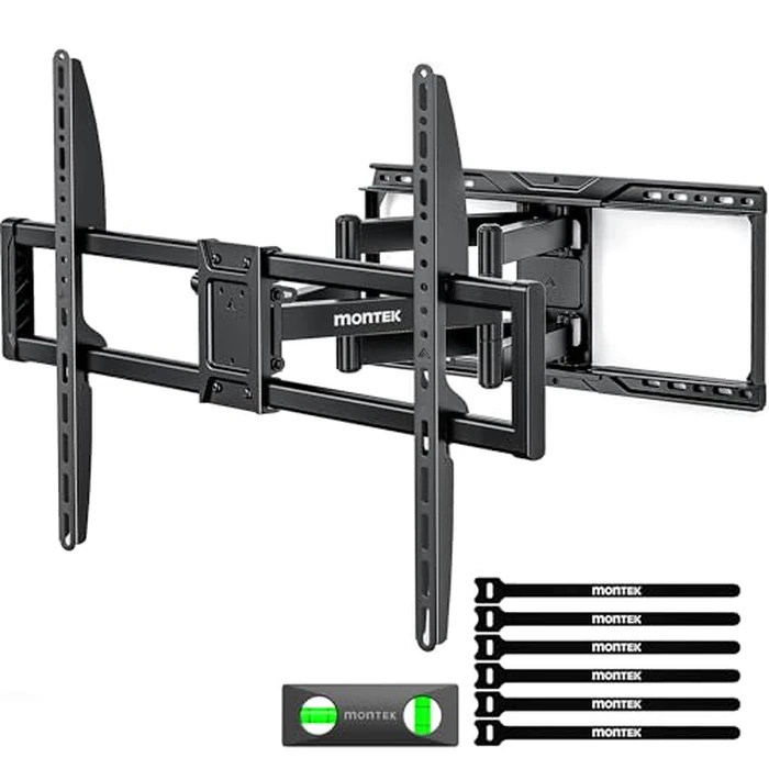 monTEK Heavy-Duty Full Motion TV Wall Mount Bracket for 50-100″ TVs up to 200 lbs - 4X Load Tested, Dual Arm Extension to 25.1″, Tool-Free Tilt/Swivel/Level, Max VESA 900x600, Fits 12/16/18/24" Studs by monTEK - Used - Very Good condition - CA$102.29