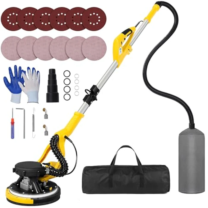 Drywall Sander Tool, KUPERIA 8.5 Amp Popcorn Ceiling Removal Tool with 7 Variable Speed 800-1800RPM, Electric Drywall Sander with Extendable Handle, LED Light,6 Basic Sand Paper & 6 Grid Sandpaper by KUPERIA - Used - Very Good condition - US$141.87