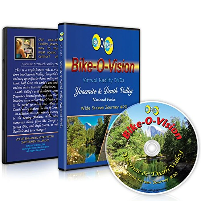 Bike-O-Vision - Virtual Cycling Adventure - Yosemite & Death Valley National Parks - Perfect for Indoor Cycling and Treadmill Workouts - Cardio Fitness Scenery Video (Widescreen DVD #20) by North Bay Productions - Used - Good condition - US$18.95