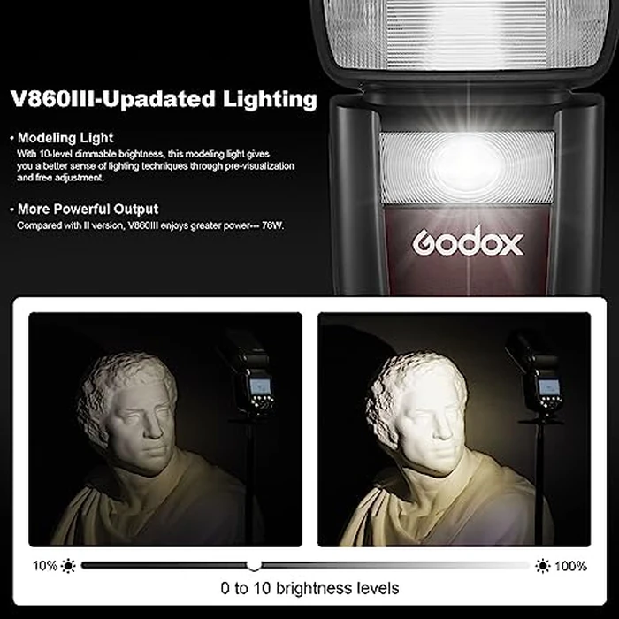 Godox V860III-O for Olympus Camera Flash, Ving V860III TTL Li-Ion Flash Kit, HSS 1/8000s 2.4G GN60 Speedlight, 2600mAh Battery Speedlite, Modeling Light for Olympus Panasonic Cameras by GODOX - Image 2