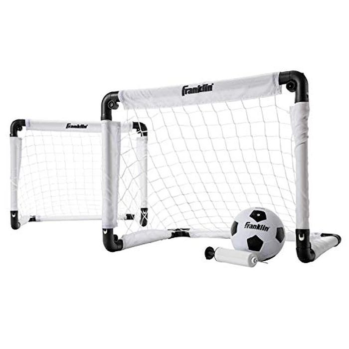 Franklin Sports Kids Mini Soccer Goal Set - Backyard/Indoor Mini Net and Ball with Pump - 22" x 17" by Franklin Sports - Used - Like New condition - US$26.14