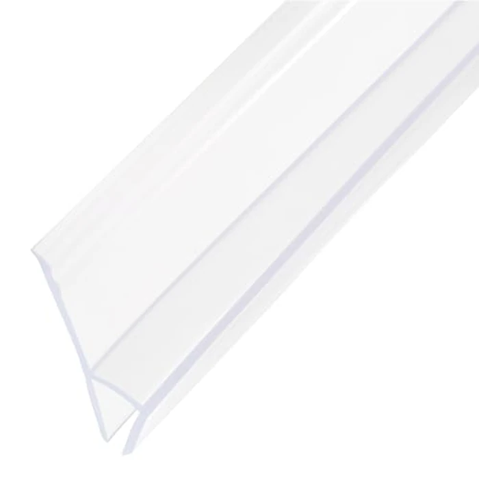 uxcell Shower Door Side Seal, WidenH-Type Shower Door Sweep for 1/4" Glass 130" Long Silicone Frameless Glass Door Seal Strip, Stop Shower Leaks, Clear by uxcell - Used - Good condition - CA$22.90