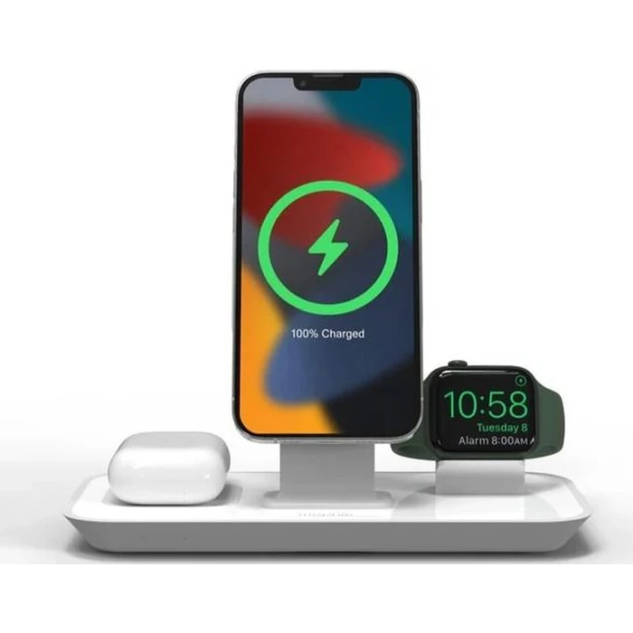 Mophie 3-in-1 Stand MagSafe Charger - White by Mophie - Refurbished - Excellent condition