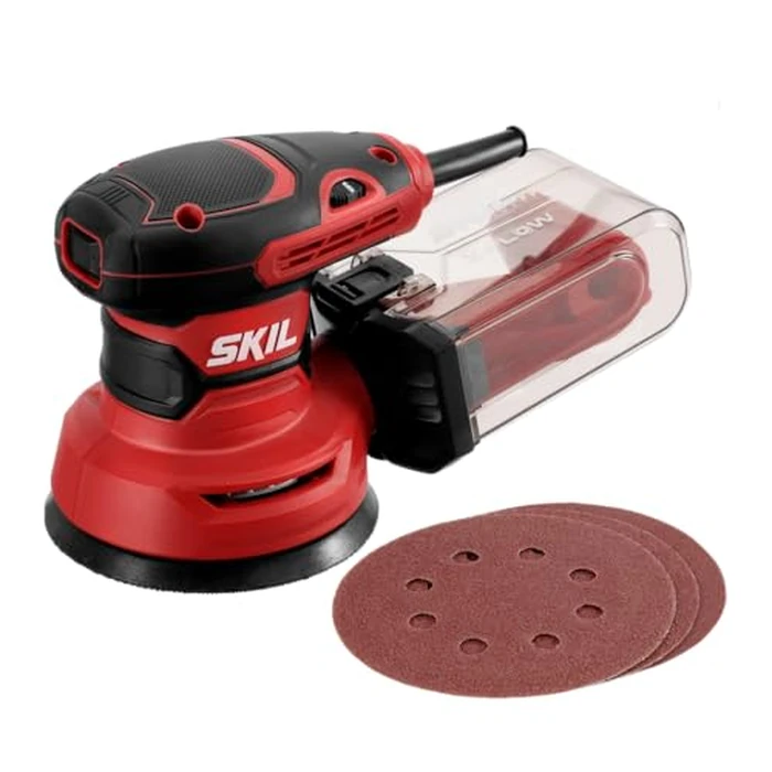 SKIL 5” Random Orbital Sander with Cyclonic Dust Box & 3pc Sanding Sheet - SR211601, Multicolor by Skil - Used - Like New condition
