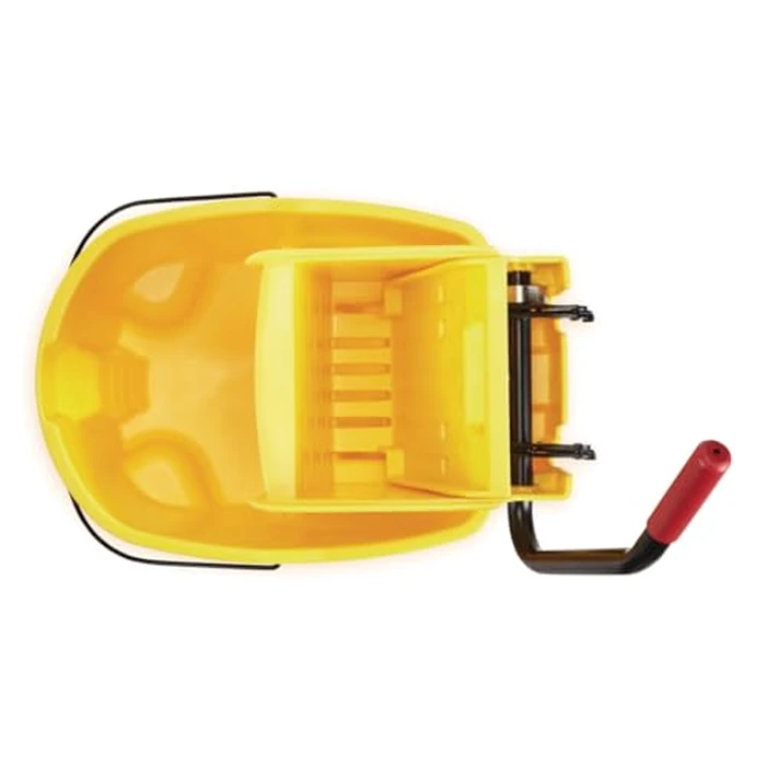 Rubbermaid Commercial Products WaveBrake 35 Qt. Side-Press Mop Bucket and Wringer Combo on Wheels Yellow for Professional/Industrial/Business Heavy-Duty Floor Cleaning/Mopping by Rubbermaid Commercial Products - Image 2