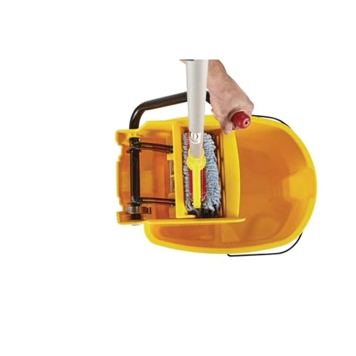 Rubbermaid Commercial Products WaveBrake 35 Qt. Side-Press Mop Bucket and Wringer Combo on Wheels Yellow for Professional/Industrial/Business Heavy-Duty Floor Cleaning/Mopping by Rubbermaid Commercial Products - Image 9