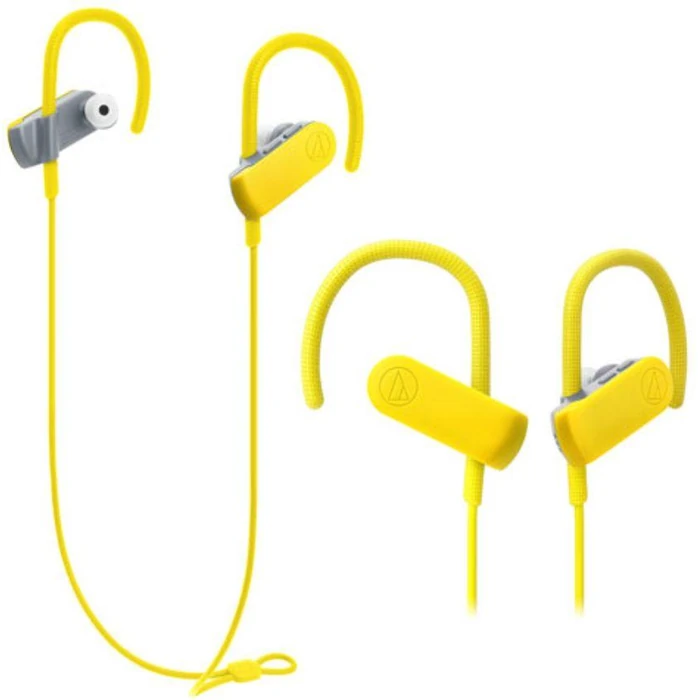 Audio-Technica Bluetooth Sport Headphones ATH-SPORT50BT - Yellow by Audio-Technica - Refurbished - Excellent condition - US$44.62