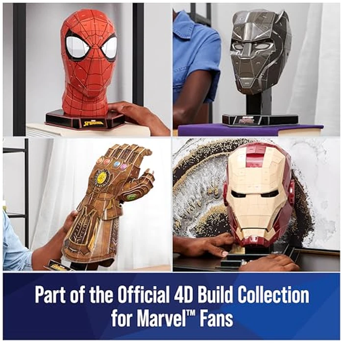 4D Build, Marvel Spider-Man 3D Puzzle Model Kit with Stand 82 Pcs Spider-Man Desk Decor Building Toys 3D Puzzles for Adults & Teens 12+ by 4D Build - Image 7