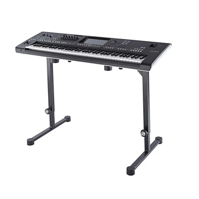 K&M Konig & Meyer 18810.015.55 Table Style Keyboard Stand Omega - Sturdy Height Adjustable Frame - Folds Flat Portable - Fits Piano and Electric Keyboards - For Adult and Youth Musicians - Black by K&M - Image 3