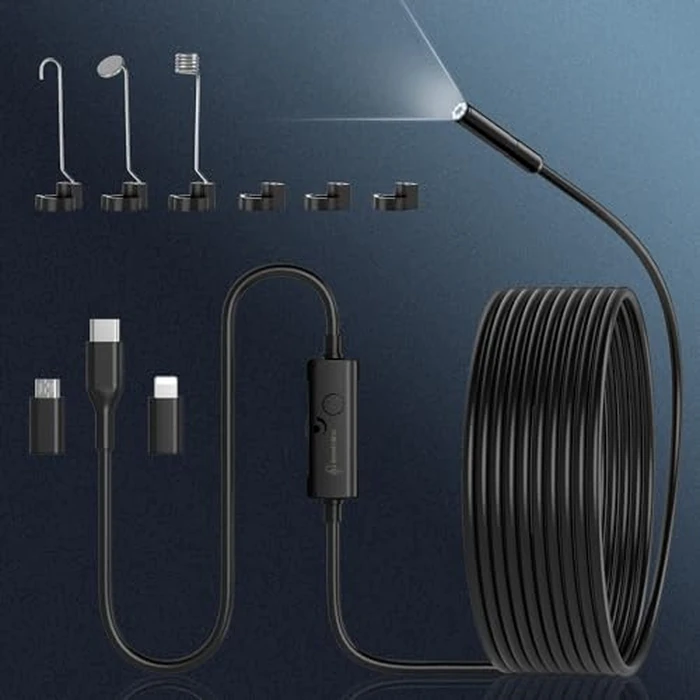 Endoscope Camera with Light, Ennovor 1920P HD, Endoscope Inspection with 8 Adjustable LED Lights, Borescope with Flexible Rigid Snake Camera, IP67 Waterproof and No WiFi Required, for Android iOS by Ennovor - Image 9