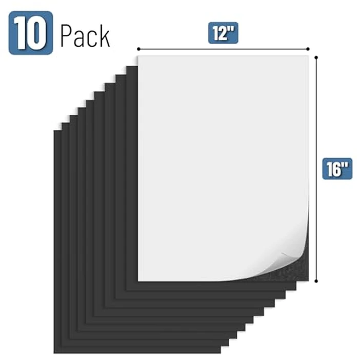 Mr. Pen- Flexible Magnetic Sheets with Adhesive Backing, 12" x 16", 10 Pack, Magnet Sheets with Adhesive by Mr. Pen - Used - Very Good condition - US$20.37