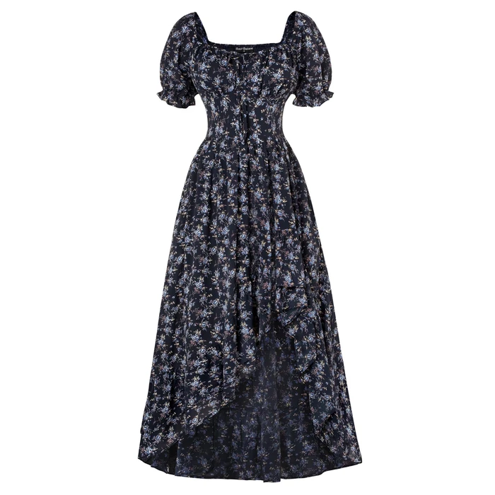 Floral Corset Dress Sundress 2026 Flowy Chiffon Wedding Guest Spring Dresses for Women Blue L by Scarlet Darkness - Used - Like New condition