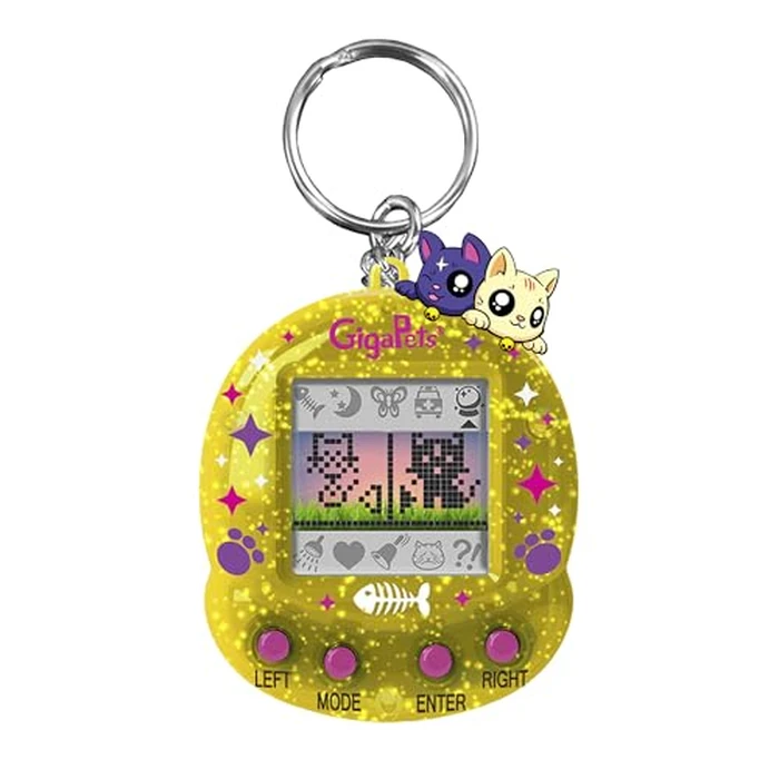 Giga Pets Virtual Animal Pet Toy, Upgraded Collector’s Edition, Glossy New Housing Shell, Nostalgic 90s Toy, 3D Pet Live in Motion - CompuKitty & StarCat by Top Secret Toys - Used - Good condition