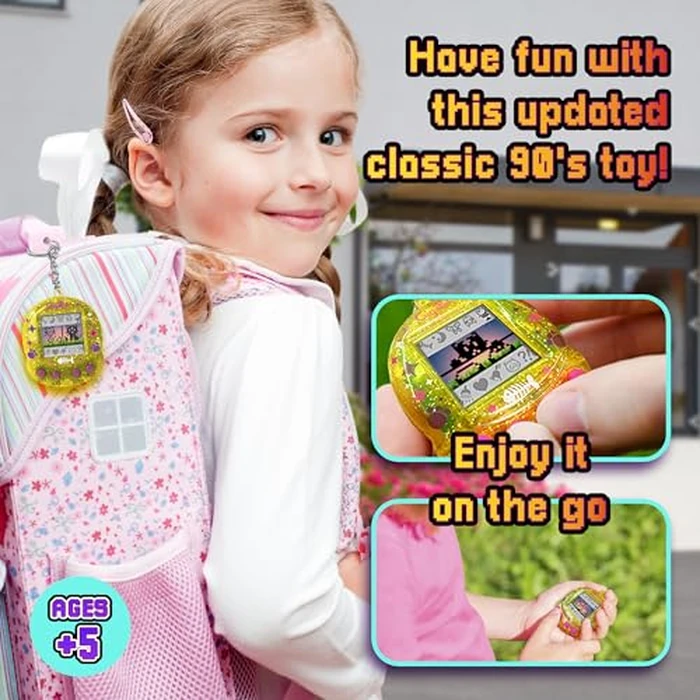 Giga Pets Virtual Animal Pet Toy, Upgraded Collector’s Edition, Glossy New Housing Shell, Nostalgic 90s Toy, 3D Pet Live in Motion - CompuKitty & StarCat by Top Secret Toys - Image 3