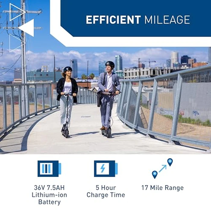 Hiboy S2 Electric Scooter - 8.5" Solid Tires - Up to 17 Miles Long-Range & 19 MPH Portable Folding Commuting Scooter for Adults with Double Braking System and App (Black&Space Grey) by Hiboy - Image 4