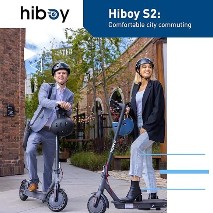 Hiboy S2 Electric Scooter - 8.5" Solid Tires - Up to 17 Miles Long-Range & 19 MPH Portable Folding Commuting Scooter for Adults with Double Braking System and App (Black&Space Grey) by Hiboy - Image 6