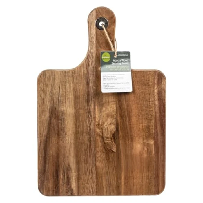 Luciano Gourmet Serving Board, Wooden Cutting Board for Kitchen Use, Ideal for Chopping Vegetables, Fruits, and Meats, Kitchen Essentials, Acacia Wood, 32cm x 22cm x 1.5cm by Luciano - Used - Very Good condition - CA$10.36
