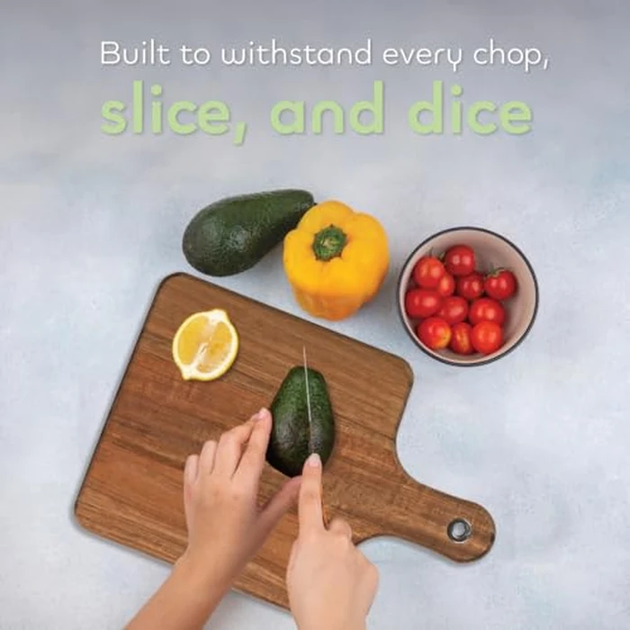 Luciano Gourmet Serving Board, Wooden Cutting Board for Kitchen Use, Ideal for Chopping Vegetables, Fruits, and Meats, Kitchen Essentials, Acacia Wood, 32cm x 22cm x 1.5cm by Luciano - Image 4